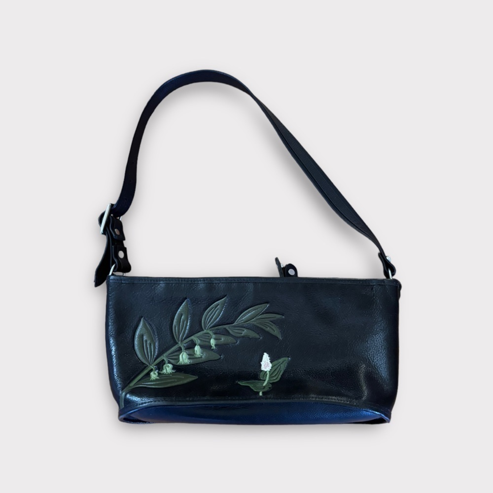 Turtle Ridge Gallery Boat Bag Floral Handmade by Artisans Italian Leather